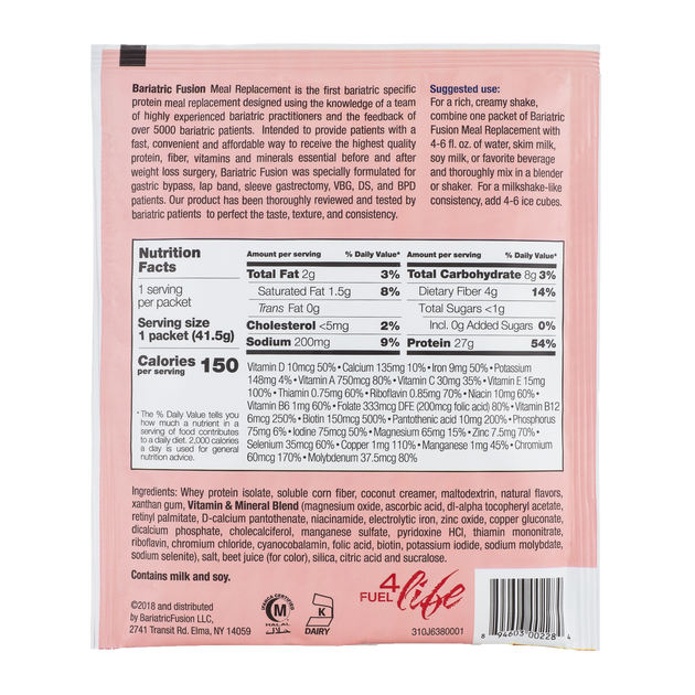 Strawberry High Protein Meal Replacement 1 Packet