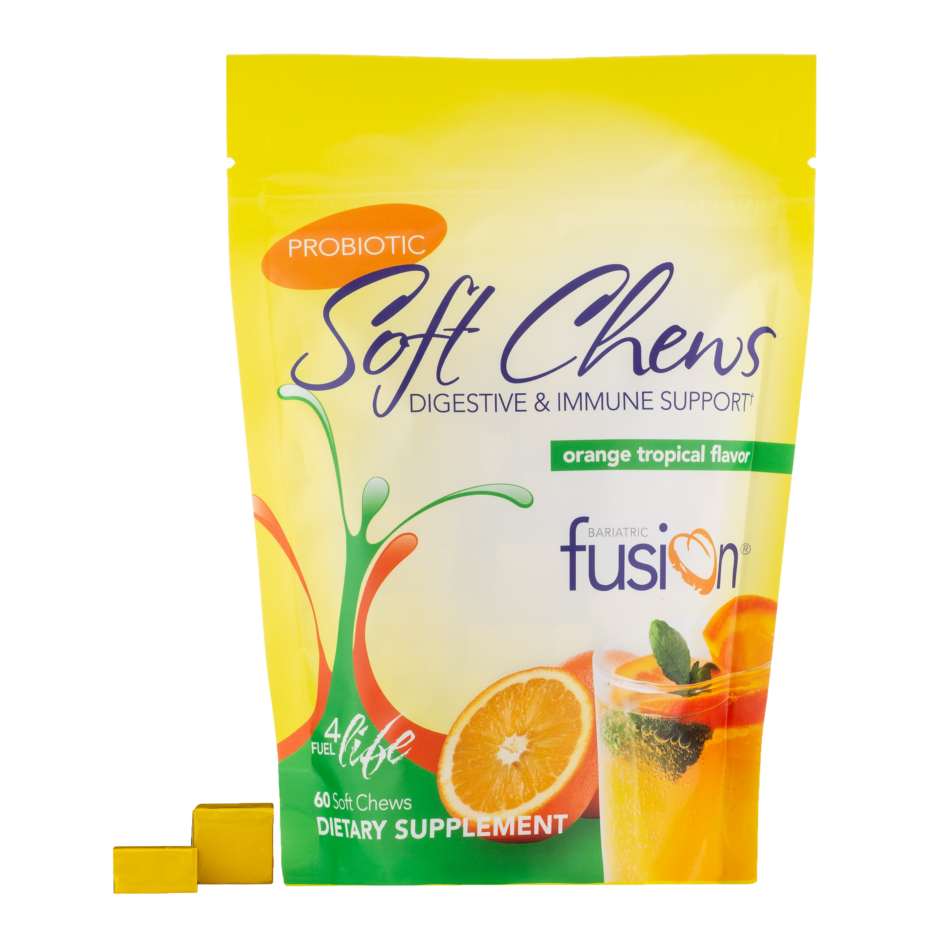 Orange Tropical Probiotic Soft Chew - Bariatric Fusion