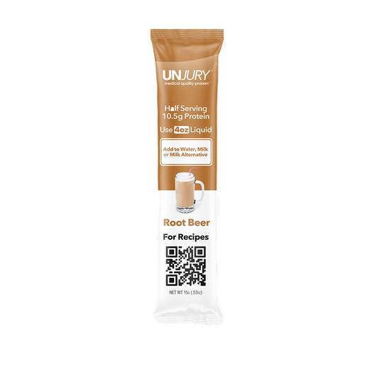 Unjury Root Beer Whey Protein Single Serve Stick Packet - Bariatric Fusion