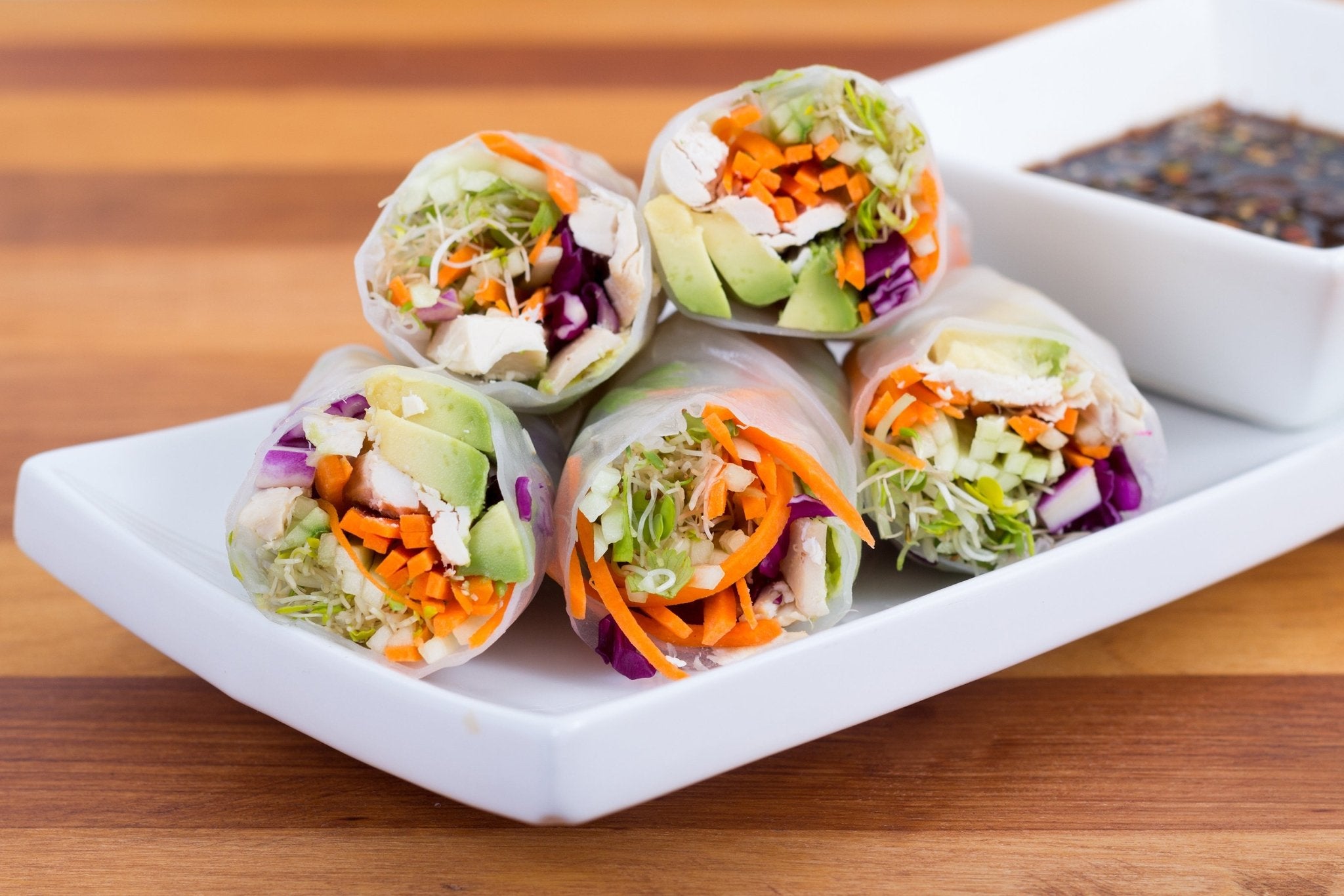 Bariatric Recipes Chicken and Veggie Spring Rolls Bariatric Fusion