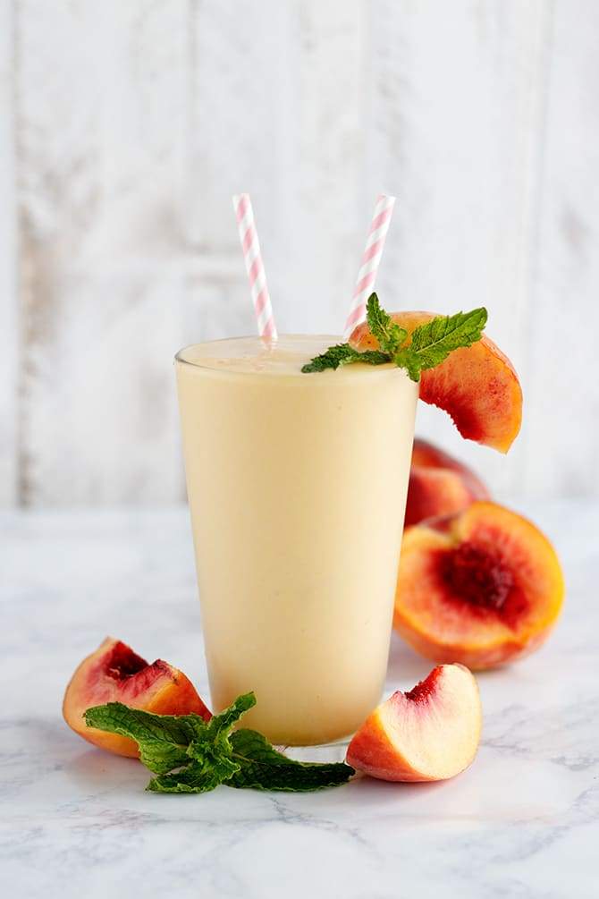 Bariatric Recipes - Peaches and Cream Protein Shake - Bariatric Fusion