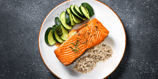 Bariatric Recipes - Salmon with Zucchini and Quinoa - Bariatric Fusion