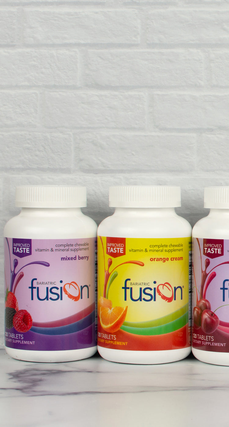 Bariatric Fusion Complete Chewable Multivitamins in a variety of flavors.