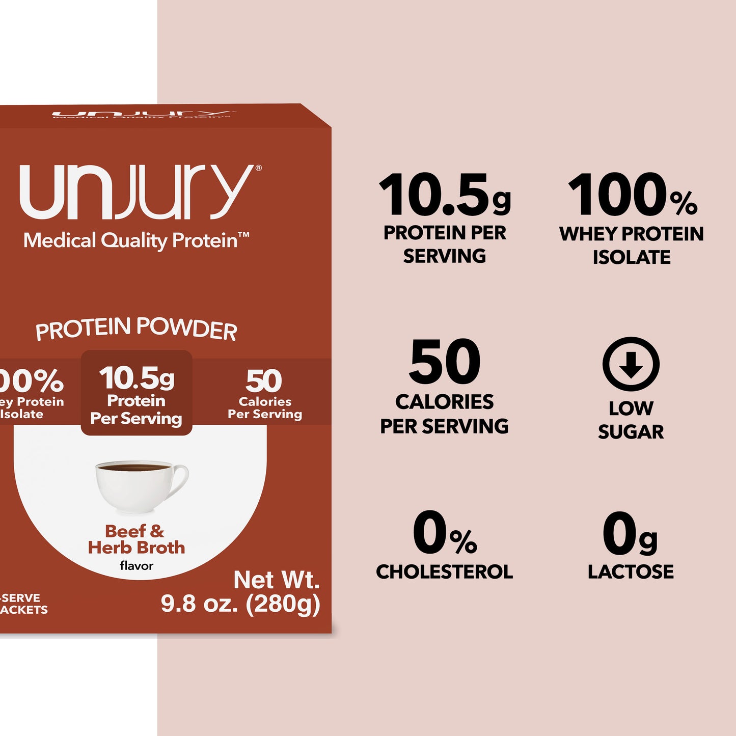 Beef & Herb Whey Protein Single-Serve Stick Packets