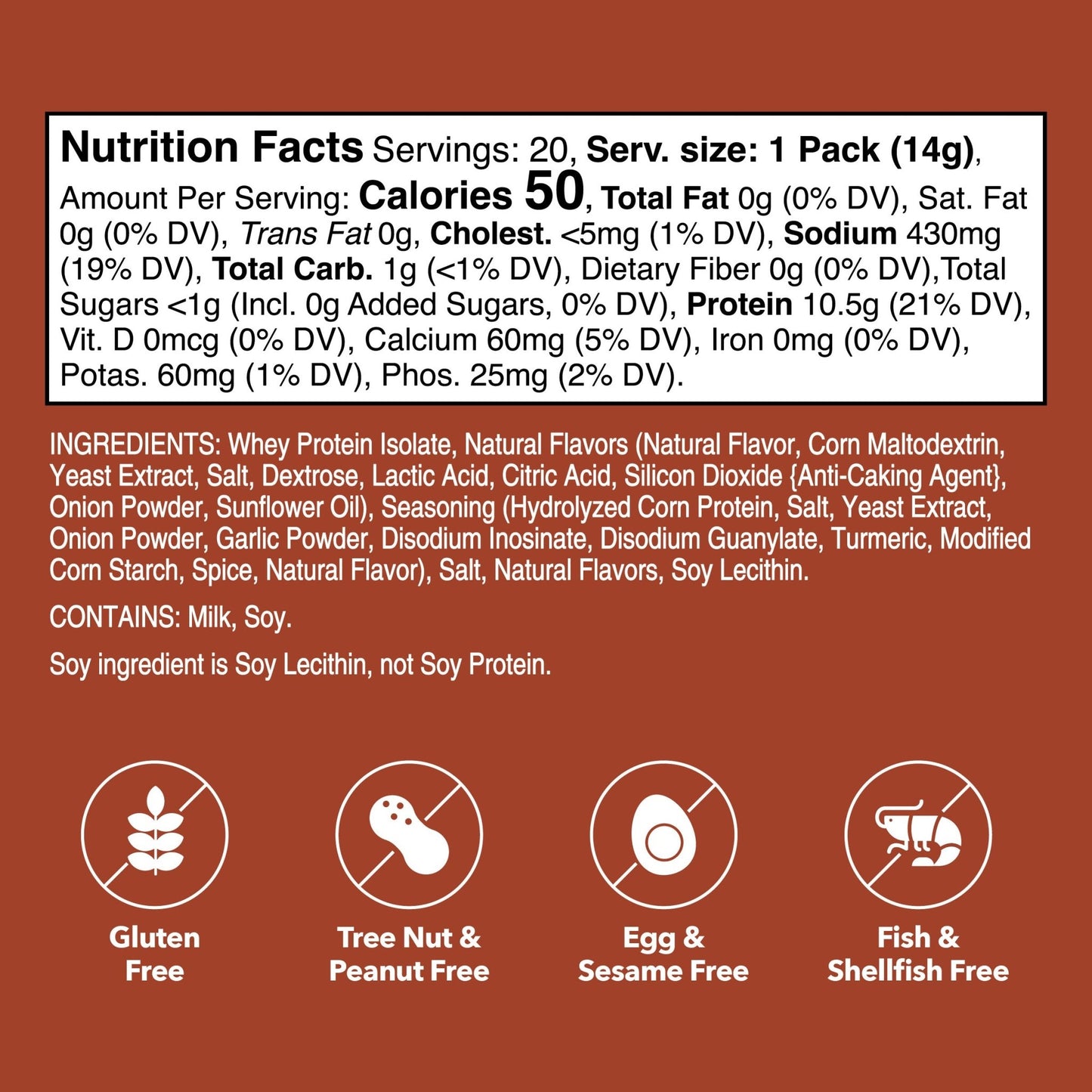 Beef & Herb Whey Protein Single-Serve Stick Packets