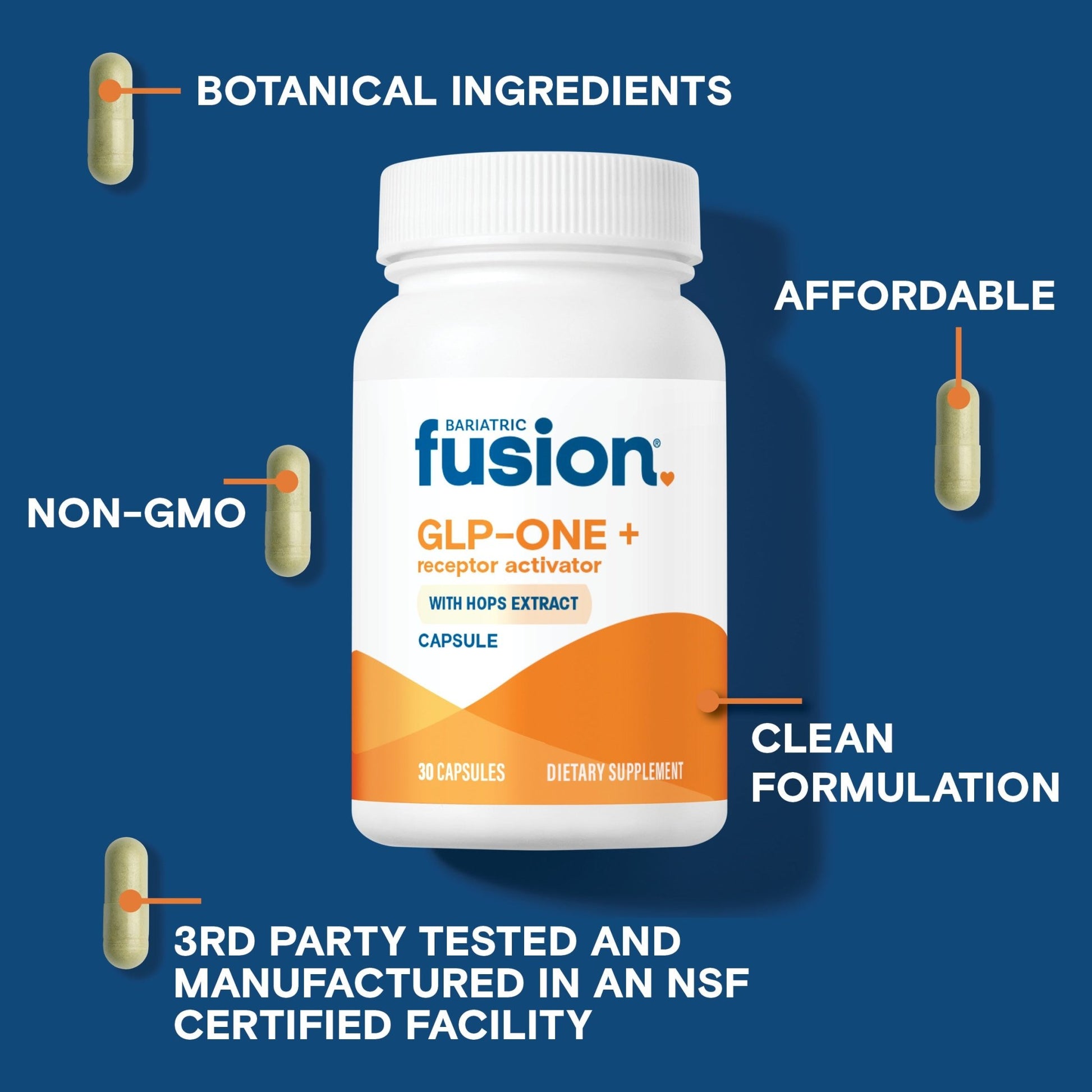 GLP-ONE + is made with botanical ingredients. It' affordable, non-gmo, and is third party tested.