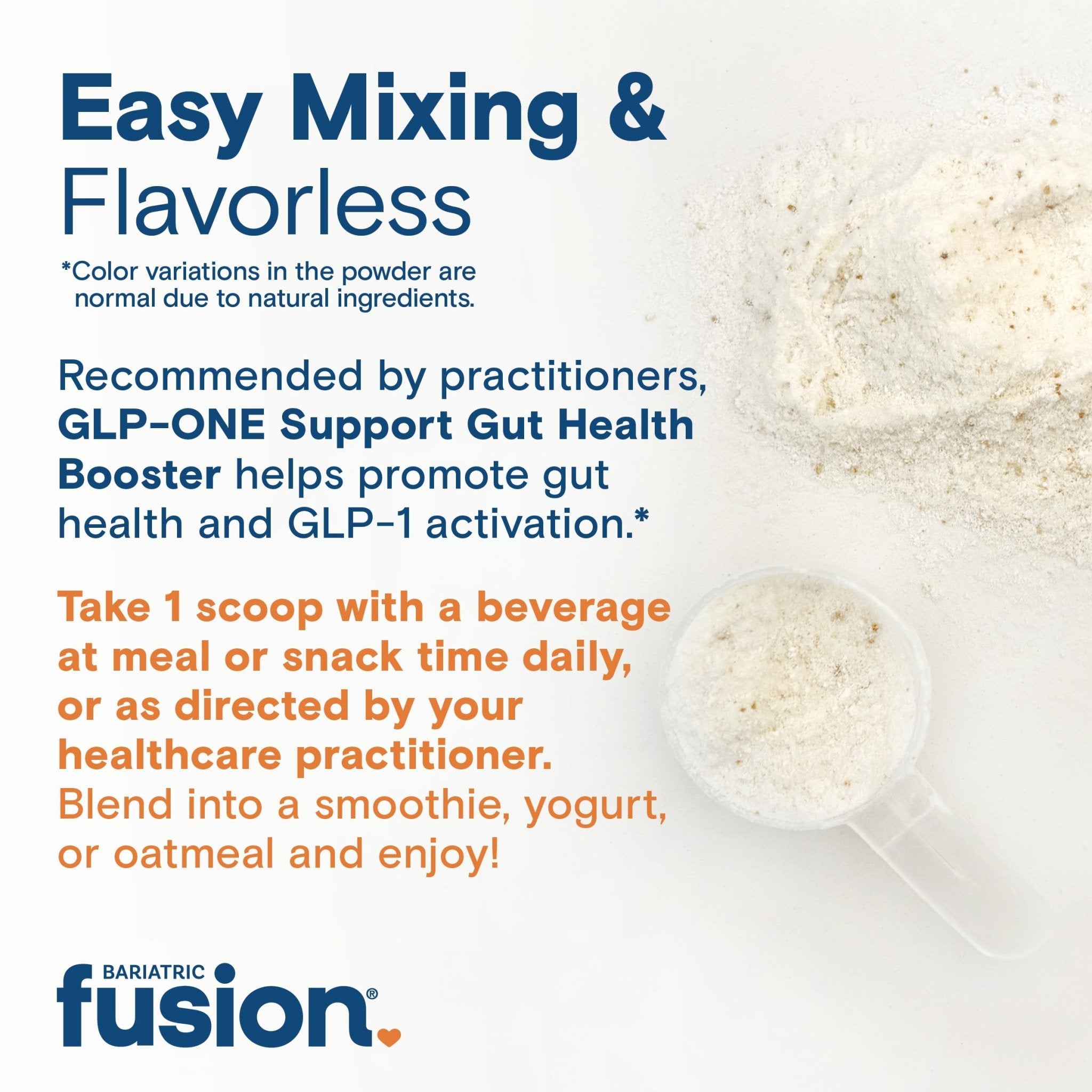 Bariatric Fusion GLP-ONE Support Fiber Powder suggested use. 