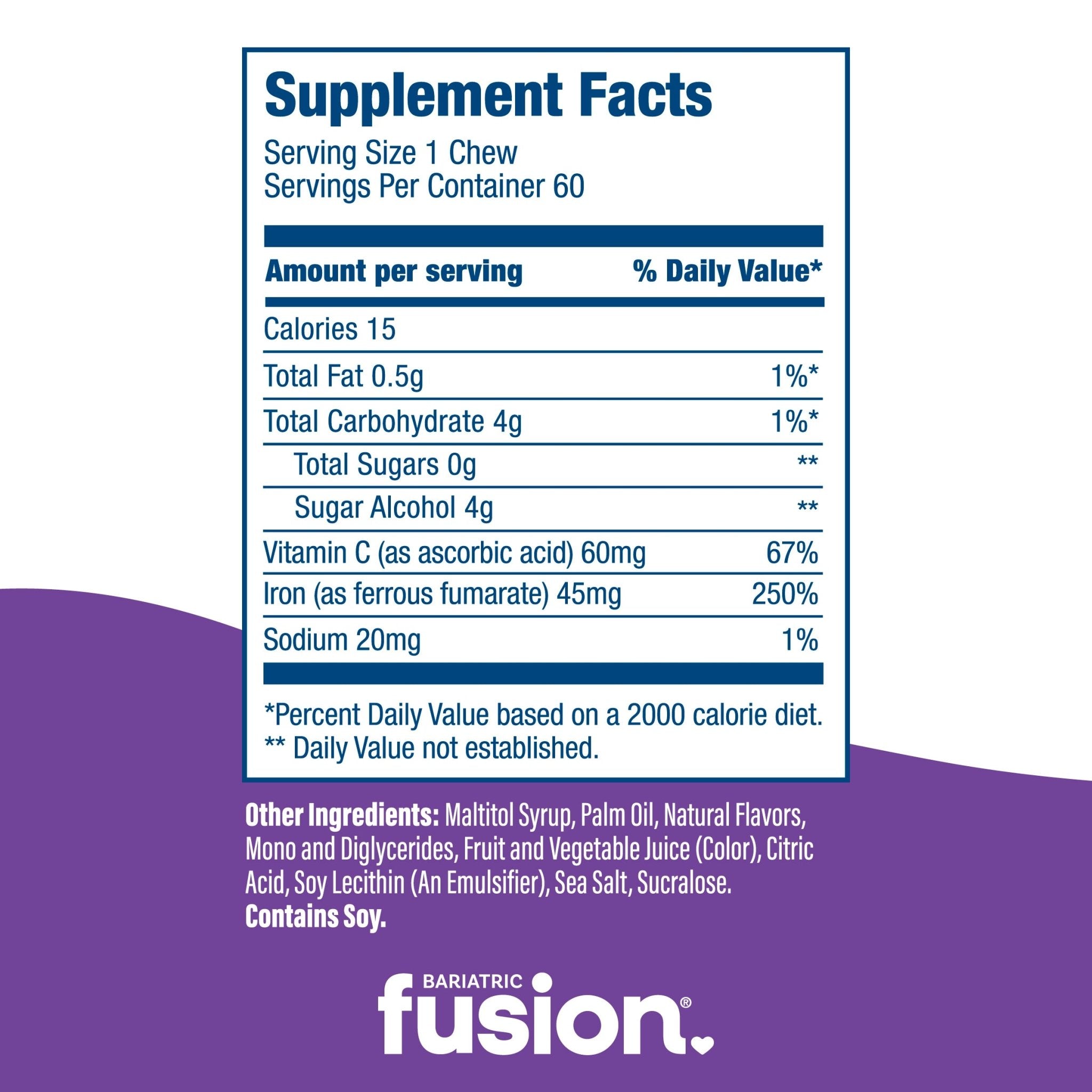 lipo fe+c elemental iron dose Bariatric Fusion, + Vitamin C count bottle ensures a steady supply Iromax Lipo Liposonal Iron 30mg