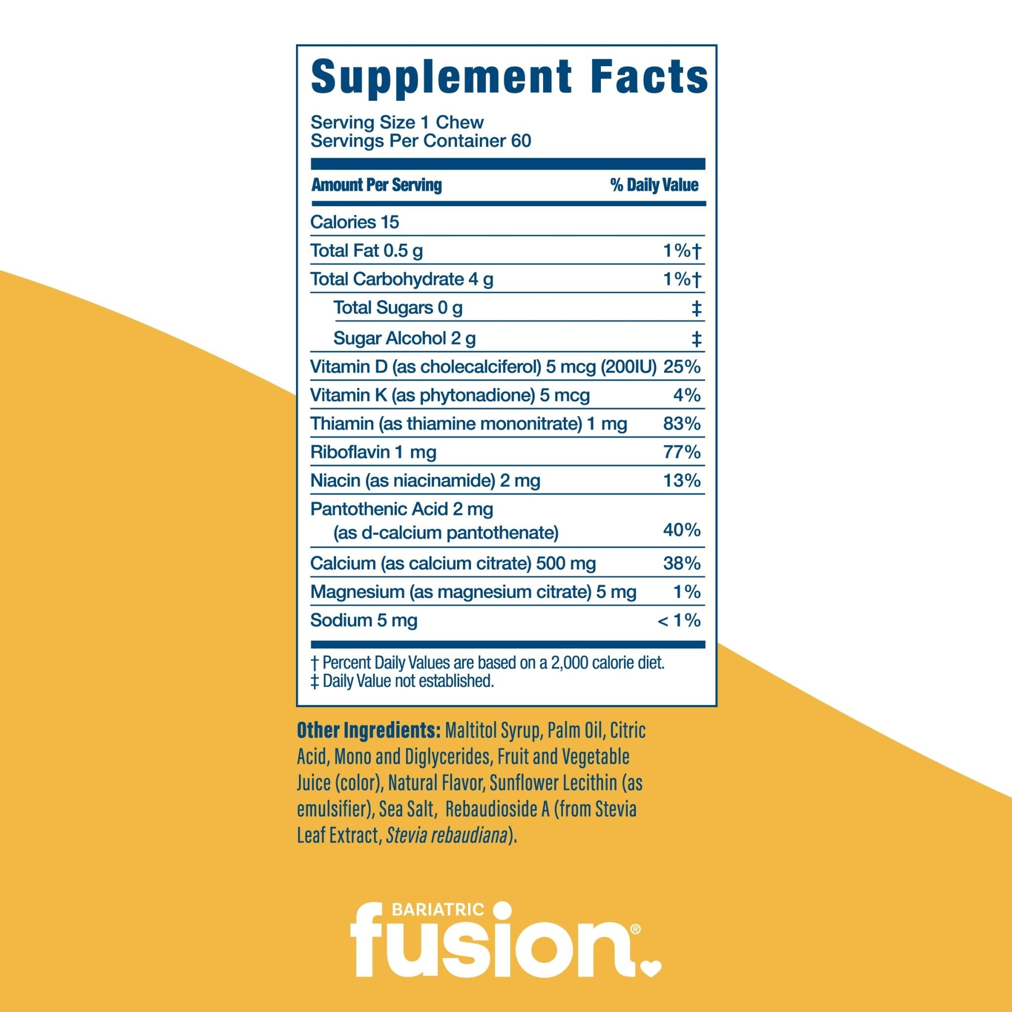 Lemon Calcium Citrate Soft Chew | Calcium Soft Chews