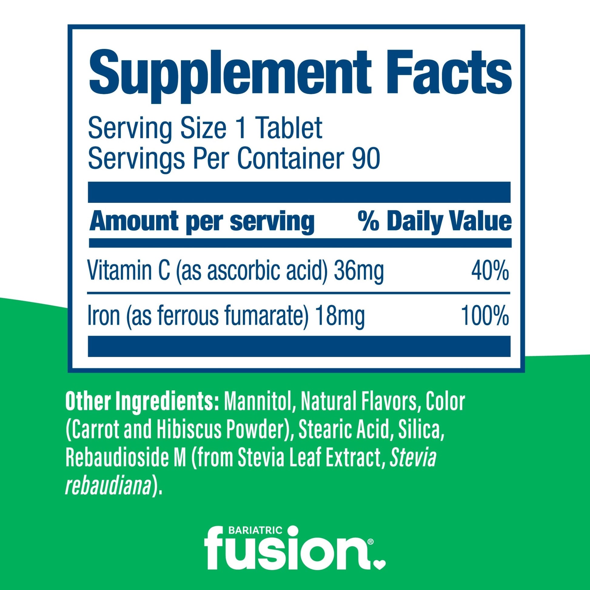 lipo fe+c elemental iron dose Melon Berry Iron Quick Melt – Bariatric Fusion