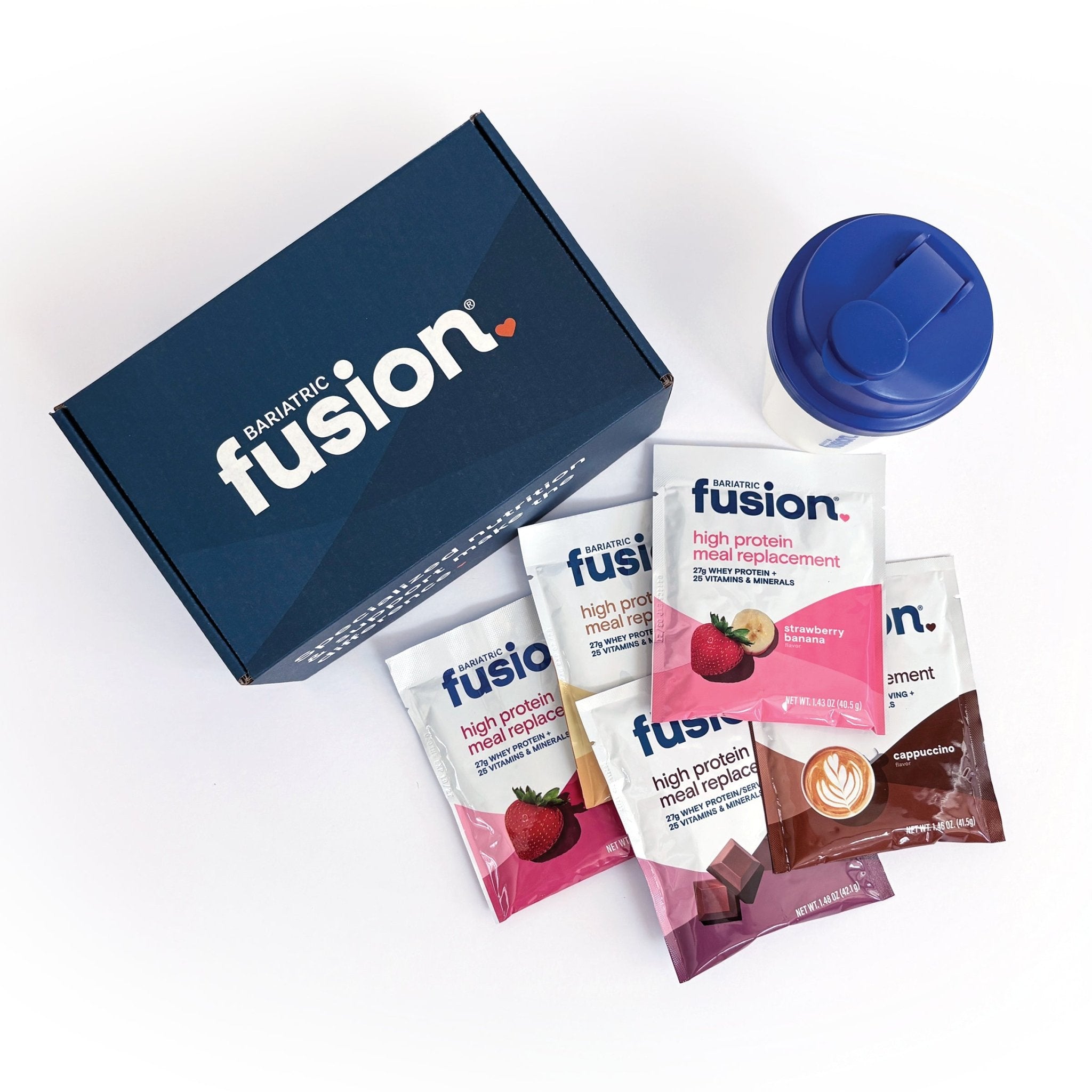 Bariatric Fusion Protein Starter Kit with shaker cup.