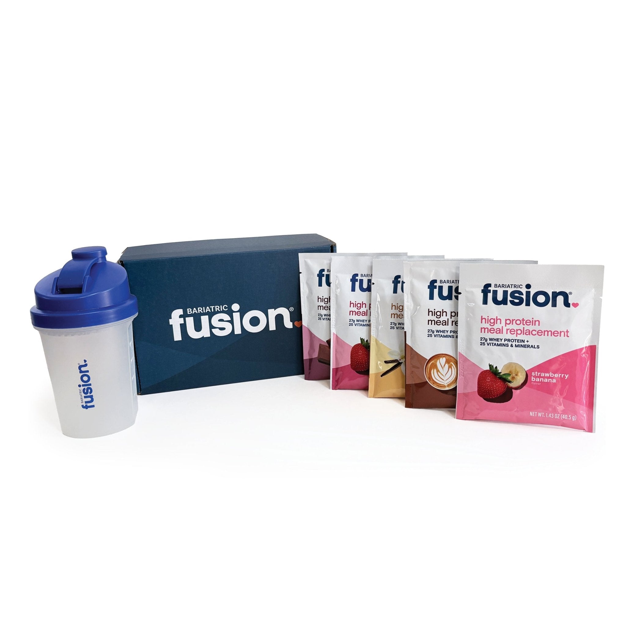 Bariatric Fusion Protein Starter Kit with shaker cup.