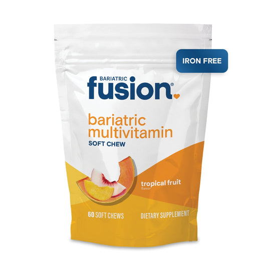 Bariatric Fusion Soft Multivitamin Chew Tropical Fruit front pouch label