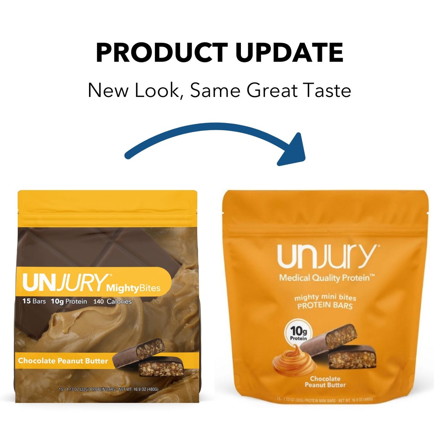 Unjury Chocolate Peanut Butter Protein Bars - Bariatric Fusion