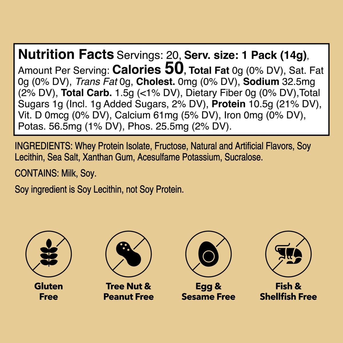 Protein Example Packets Vanilla Protein Stick Packs | Whey Protein Isolate | Protein Powder