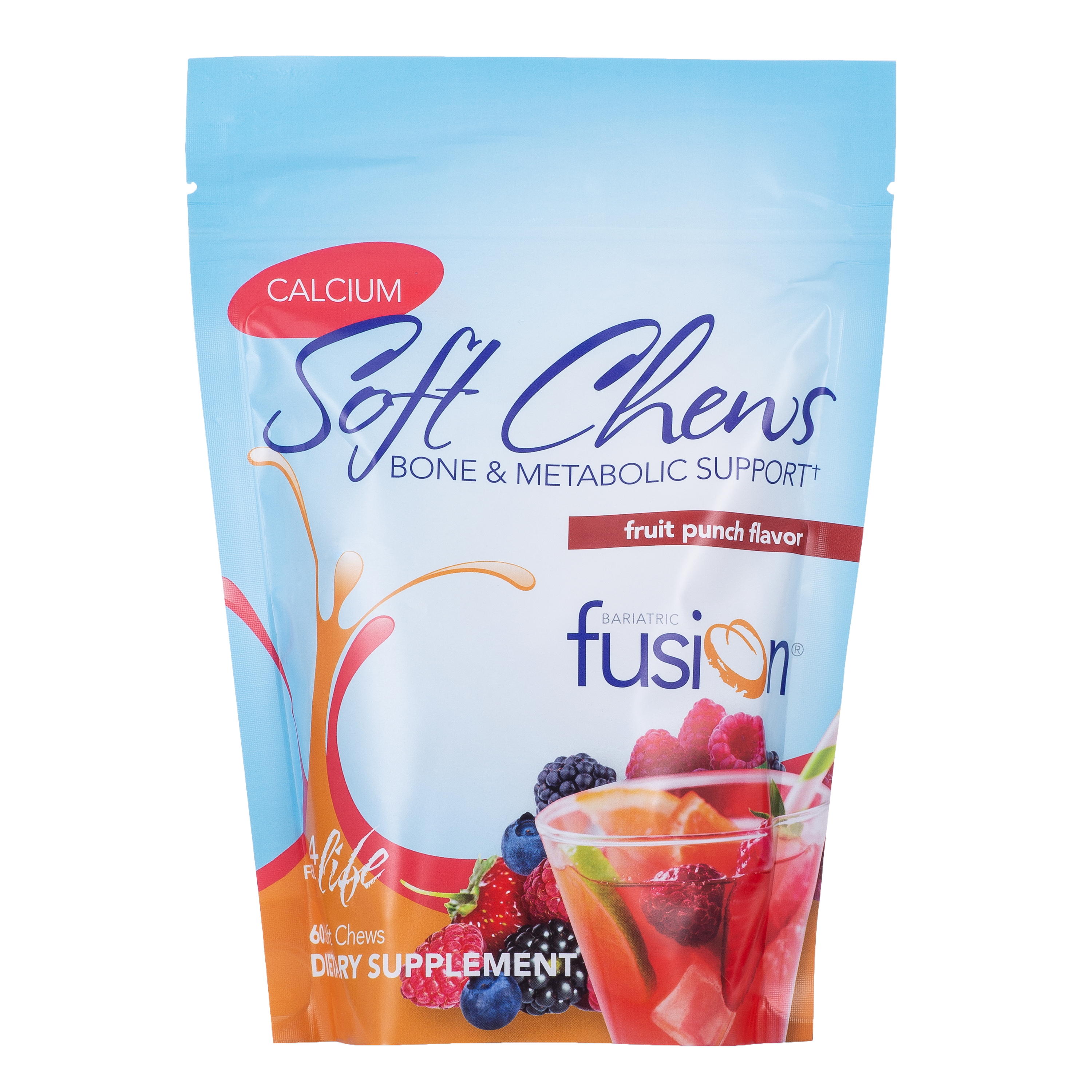 Fruit Punch Bariatric Calcium Citrate Soft Chews - Bone & Metabolic Support - Bariatric Fusion