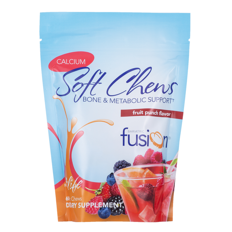 Fruit Punch Bariatric Calcium Citrate Soft Chews - Bone & Metabolic Support - Bariatric Fusion