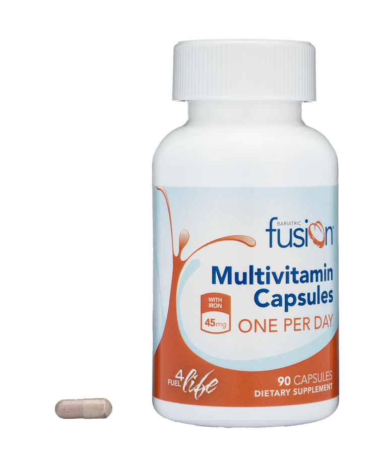 One PER Day Bariatric Multivitamin Capsule with 45mg IRON - 3 Month Supply - Bariatric Fusion