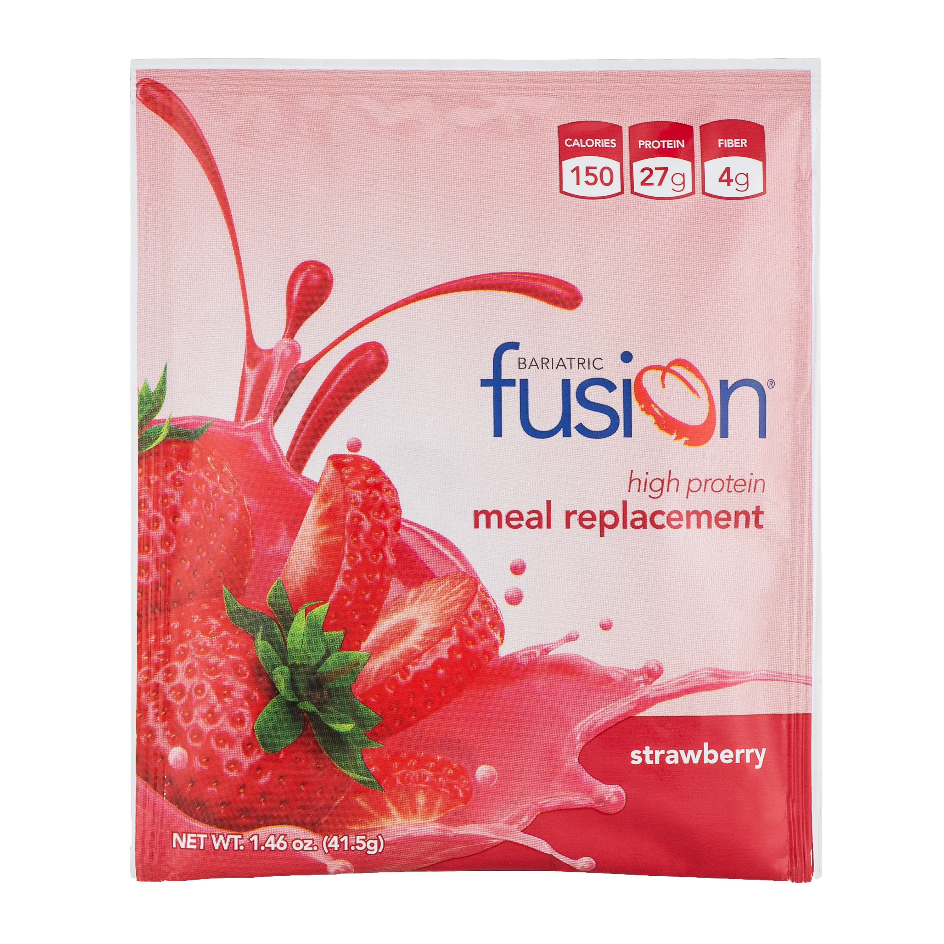 Strawberry High Protein Meal Replacement - Single Serve Packet - Bariatric Fusion