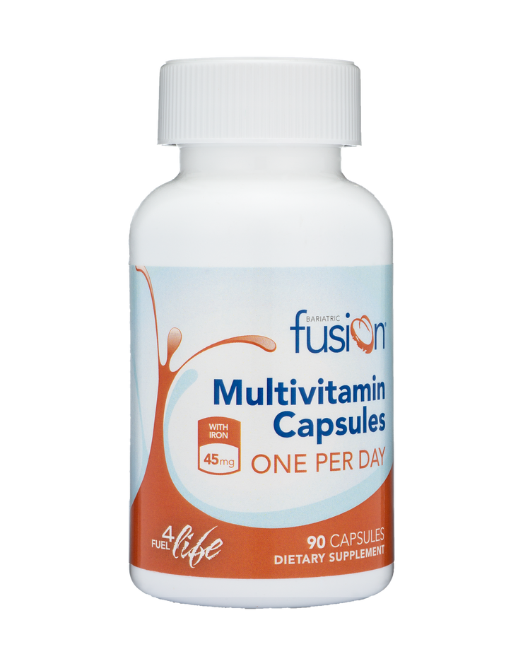 One PER Day Bariatric Multivitamin Capsule with 45mg IRON - 3 Month Supply - Bariatric Fusion