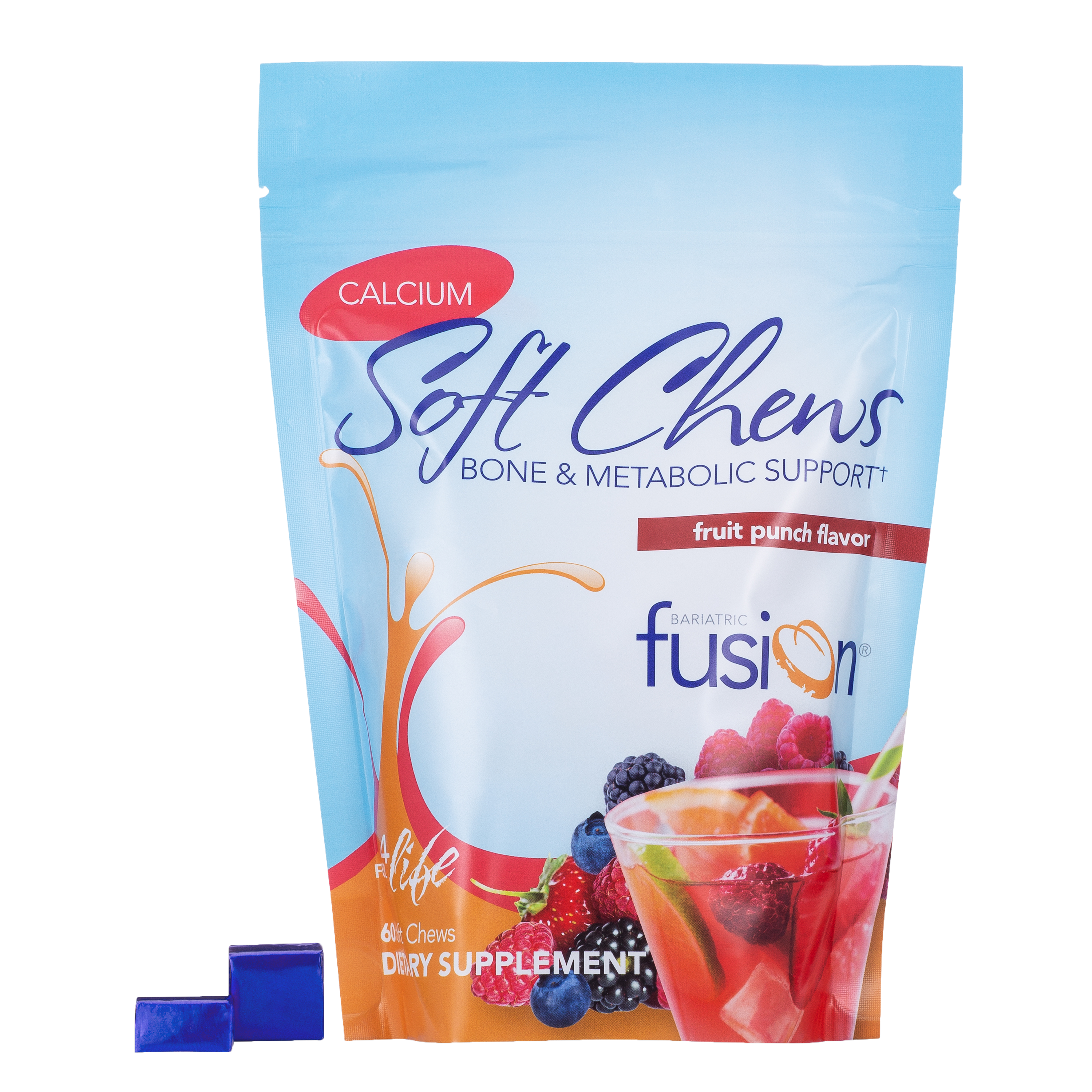 Fruit Punch Bariatric Calcium Citrate Soft Chews - Bone & Metabolic Support - Bariatric Fusion