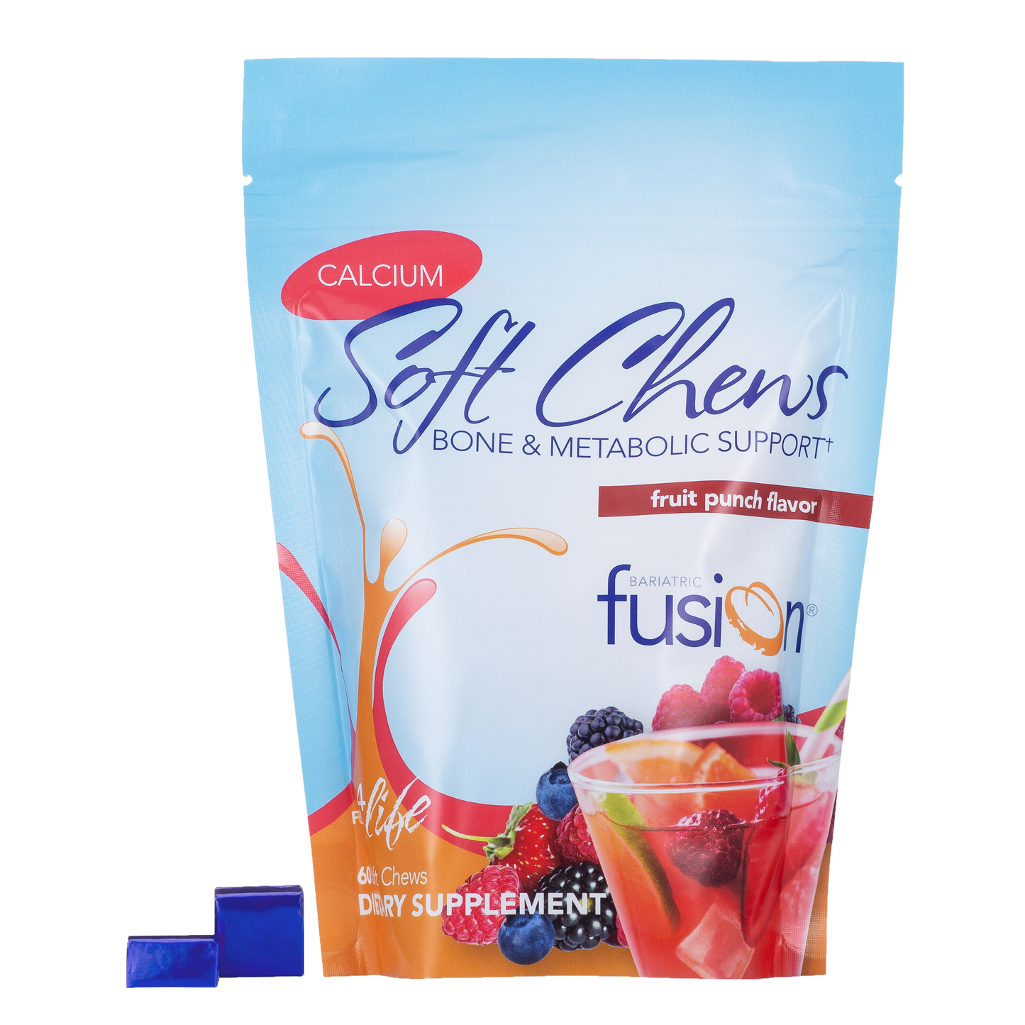 Fruit Punch Bariatric Calcium Citrate Soft Chews - Bone & Metabolic Support - Bariatric Fusion