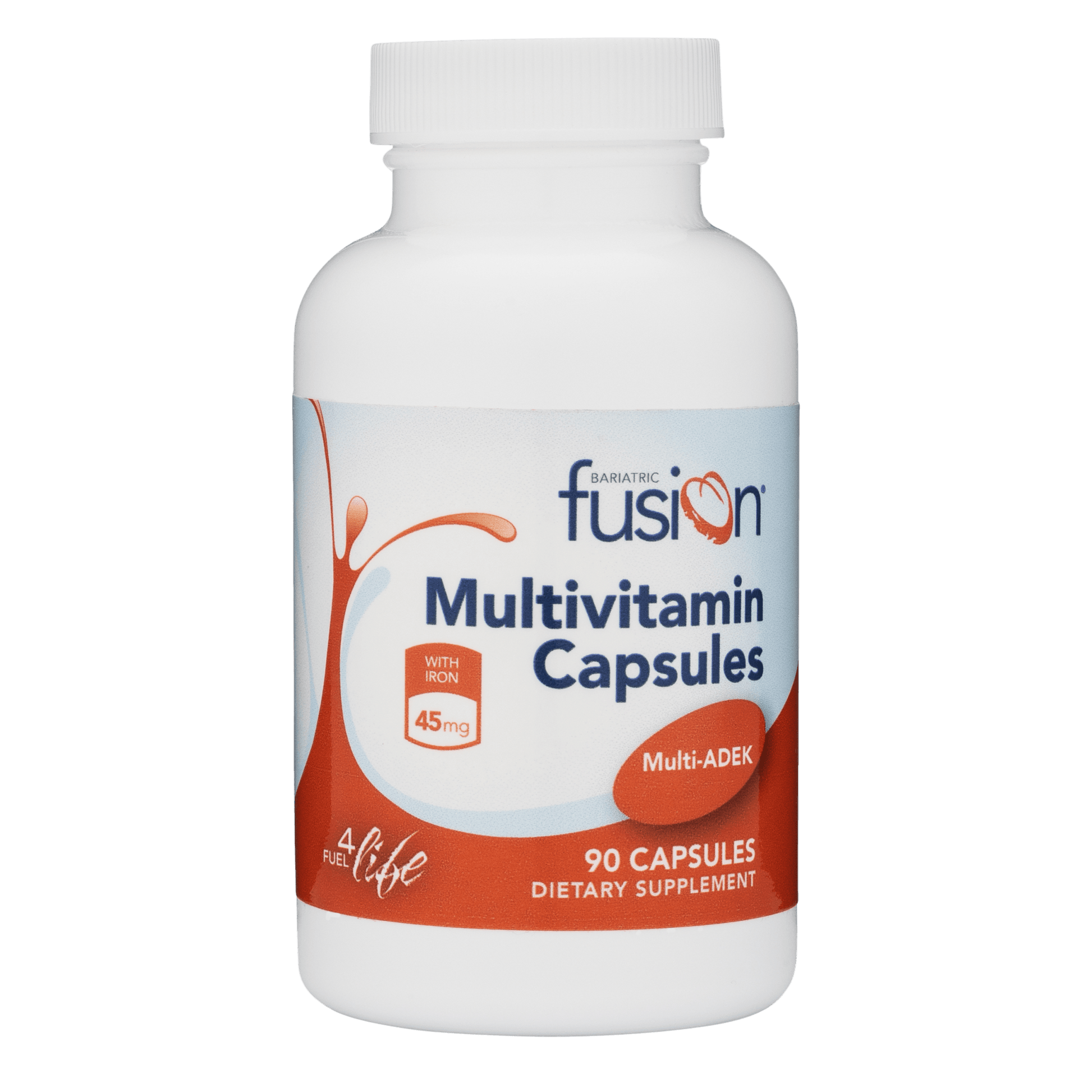 Bariatric ADEK Multivitamin Capsule with 45mg IRON - 1 Month Supply - Bariatric Fusion