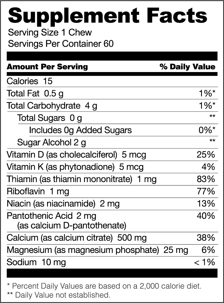 Caramel Flavor Bariatric Calcium Citrate Soft Chews - Bariatric Fusion