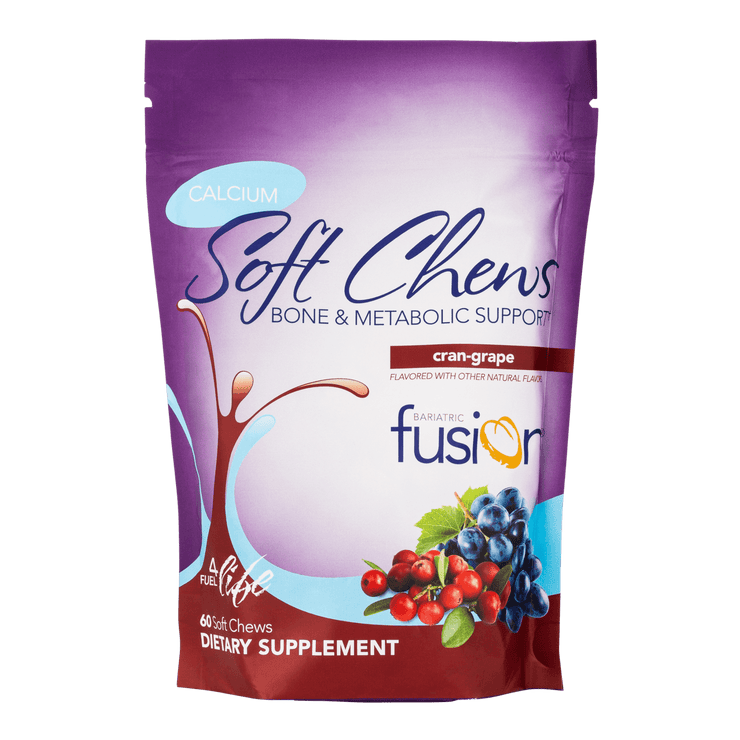 Cran-Grape Bariatric Calcium Citrate Soft Chews - Bone & Metabolic Support - Bariatric Fusion