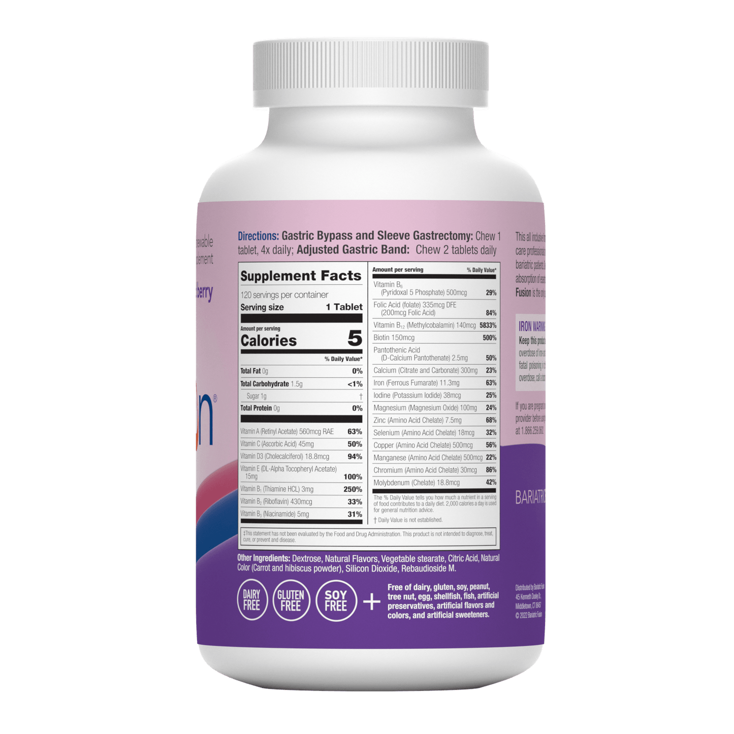 Mixed Berry Complete Chewable Bariatric Multivitamin - Bariatric Fusion