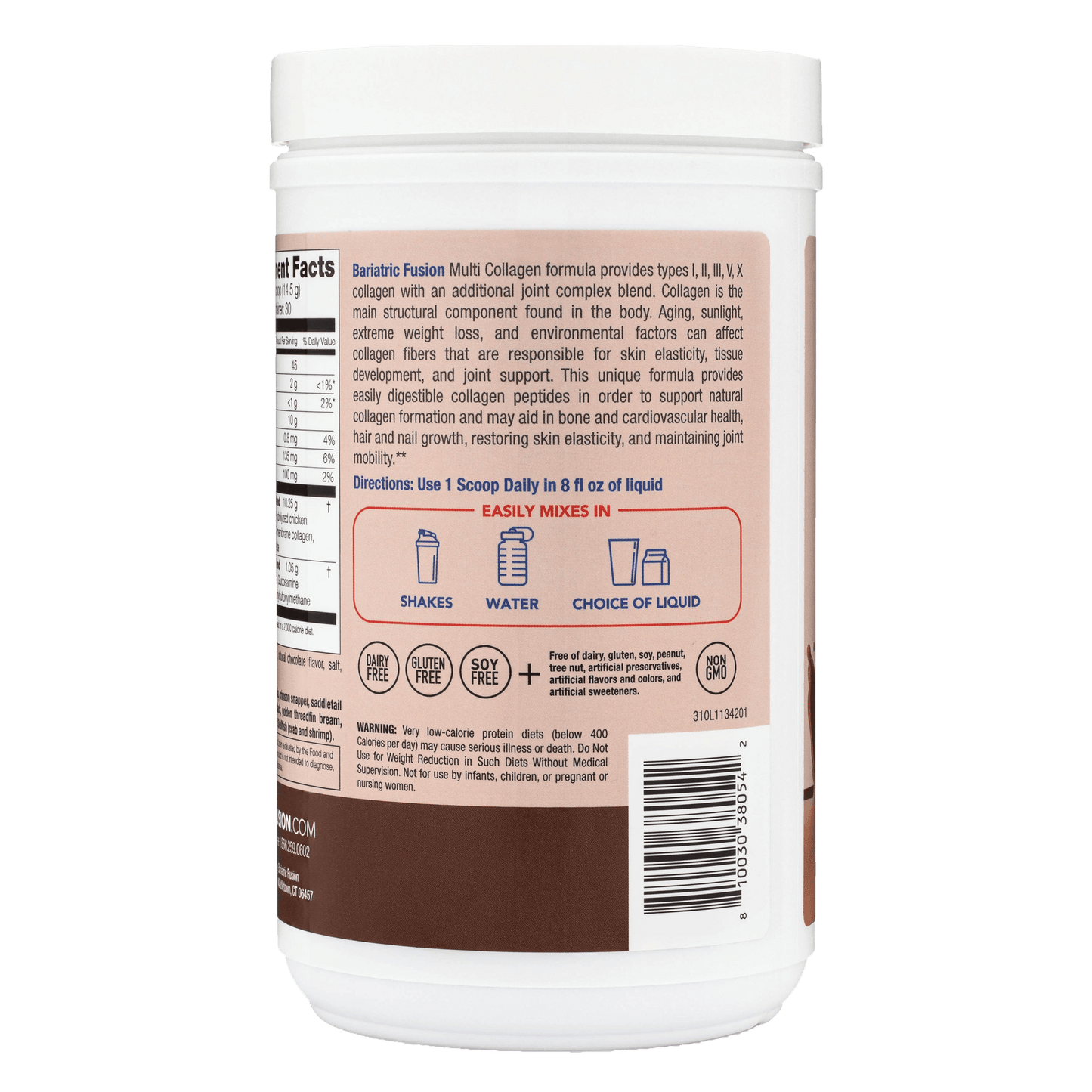 Multi Collagen Protein Powder - Chocolate - Bariatric Fusion