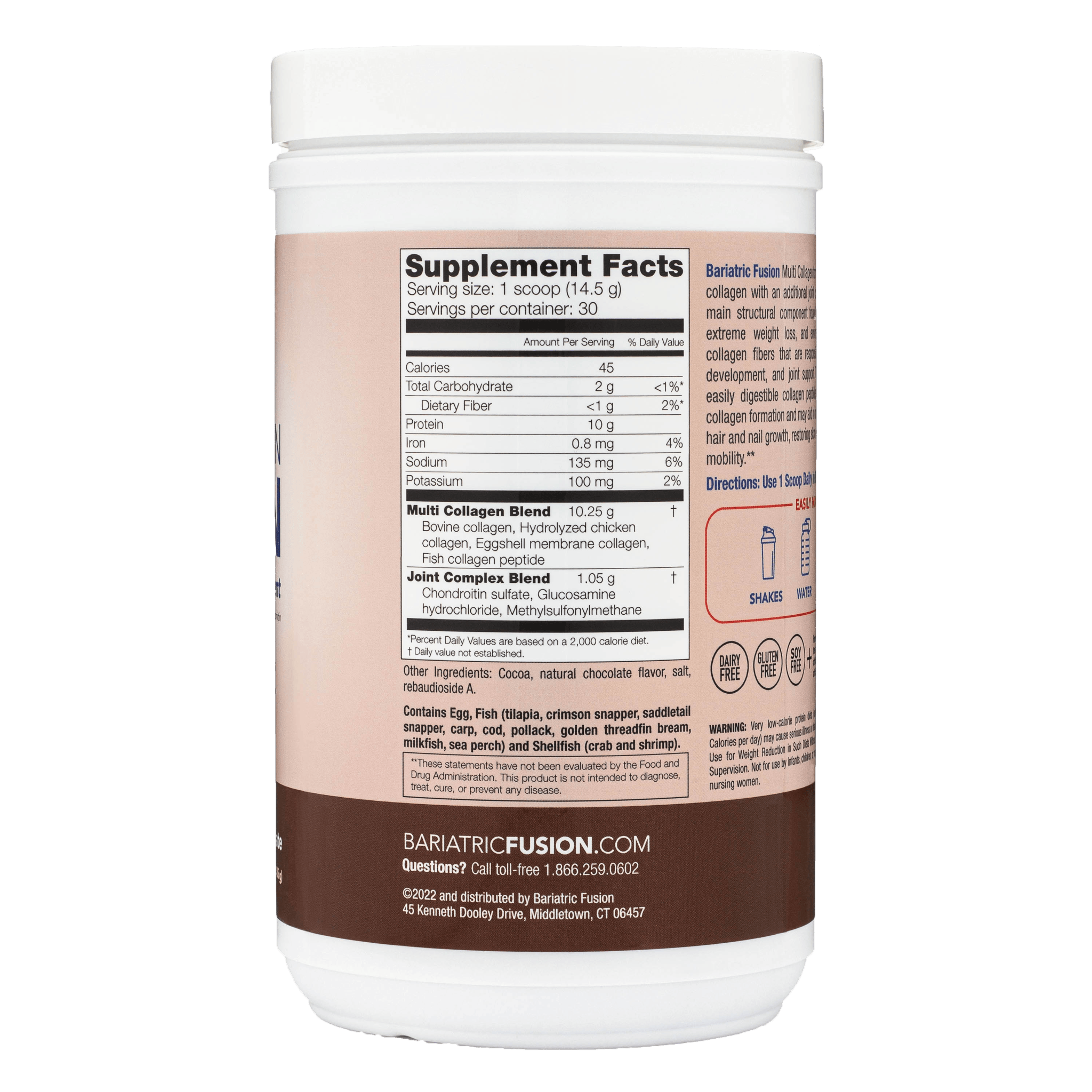 Multi Collagen Protein Powder - Chocolate - Bariatric Fusion