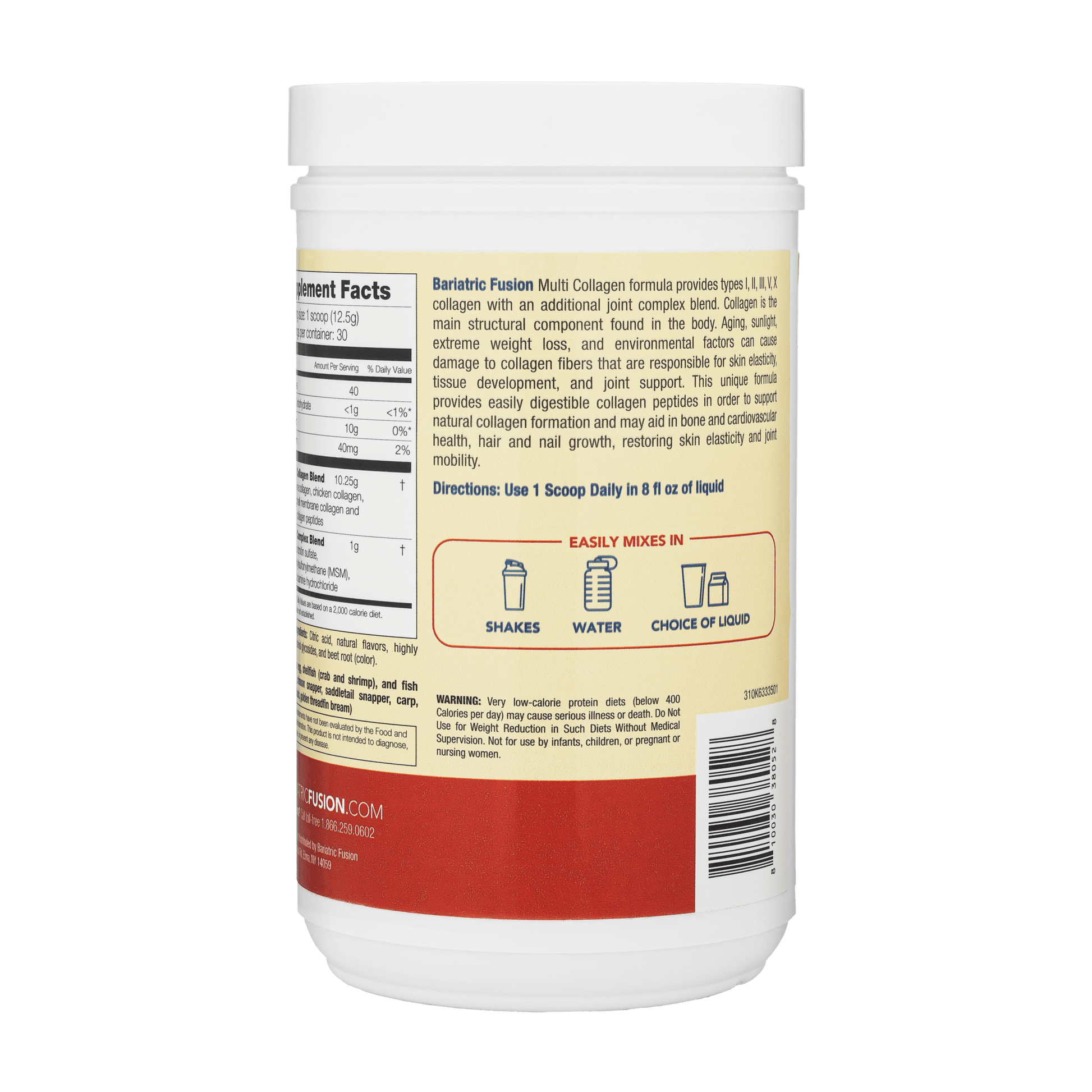 Multi Collagen Protein Powder - Strawberry Banana - Bariatric Fusion