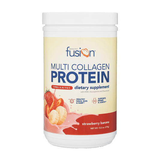 Multi Collagen Protein Powder - Strawberry Banana - Bariatric Fusion