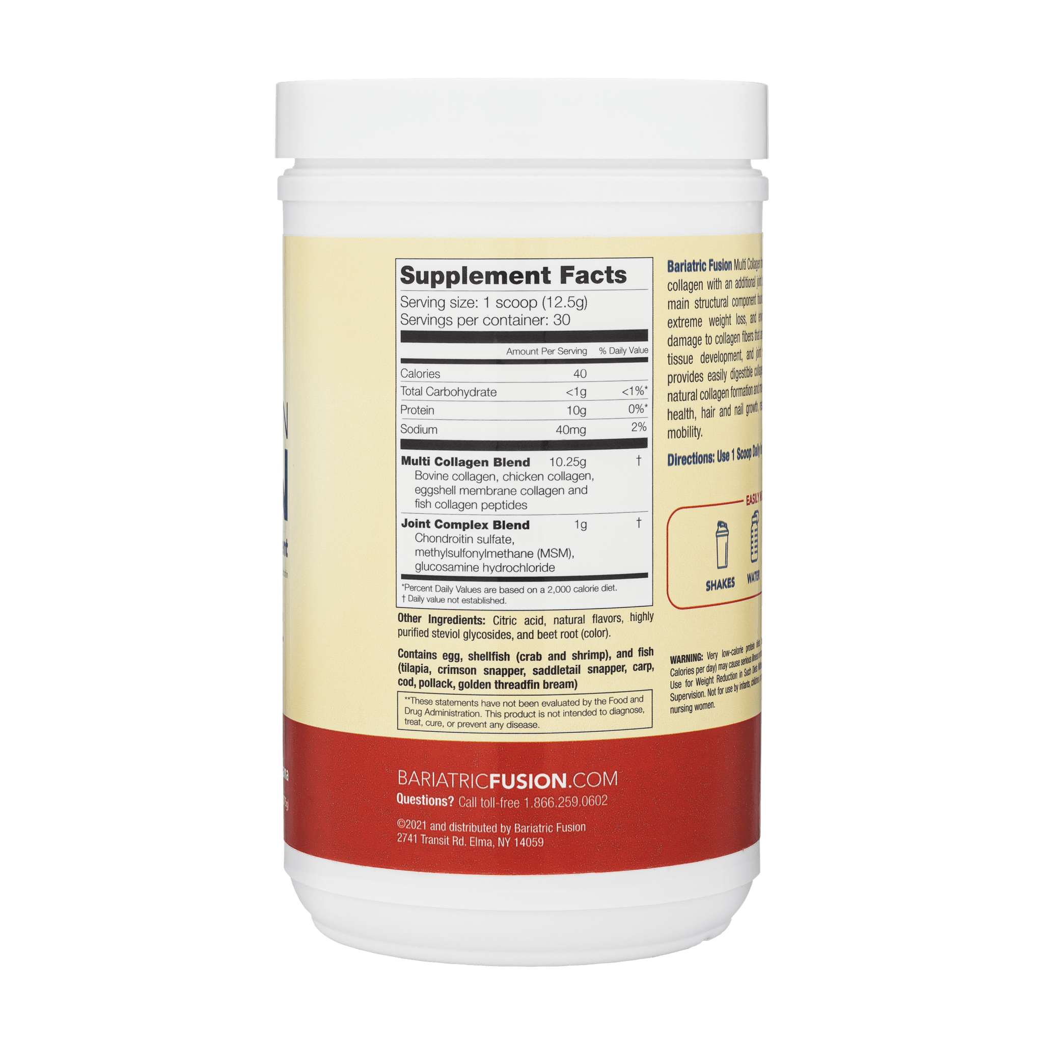 Multi Collagen Protein Powder - Strawberry Banana - Bariatric Fusion