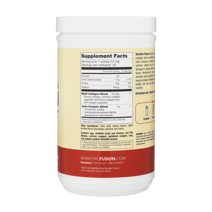 Multi Collagen Protein Powder - Strawberry Banana - Bariatric Fusion