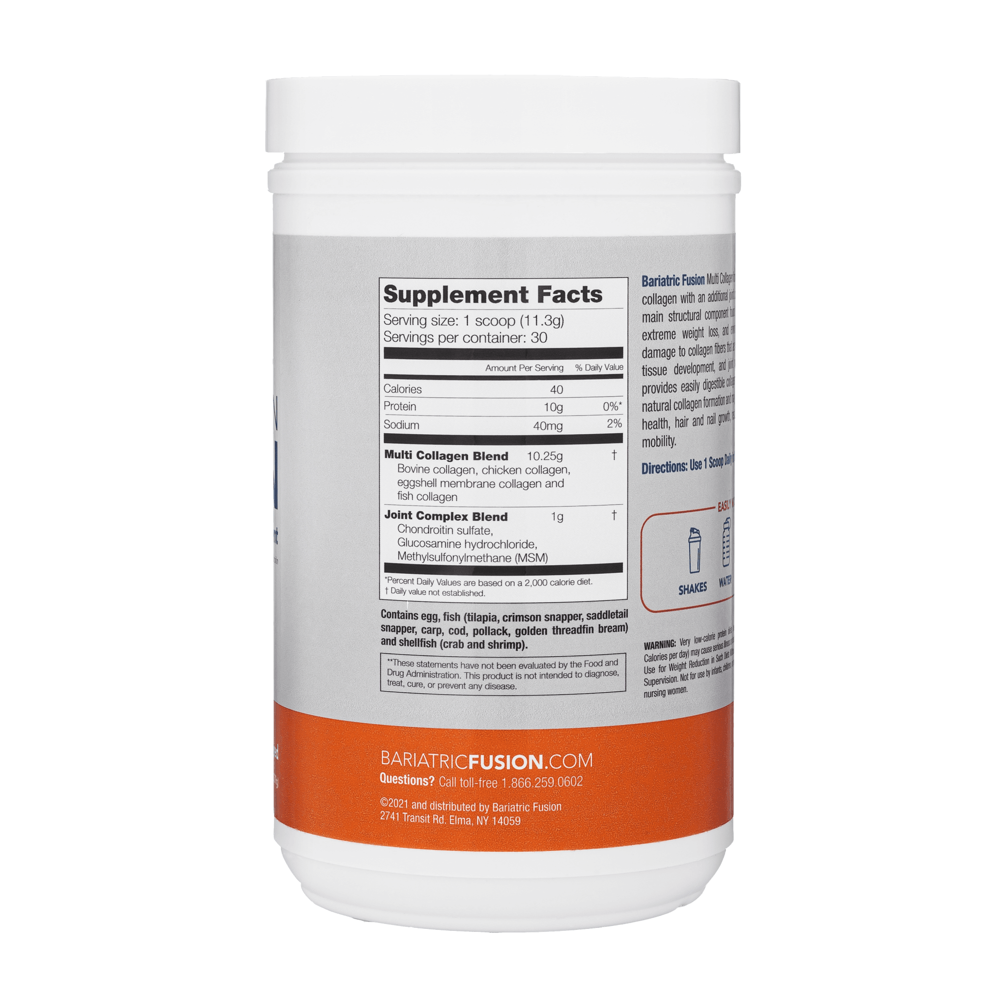 Multi Collagen Protein Powder - Unflavored - Bariatric Fusion