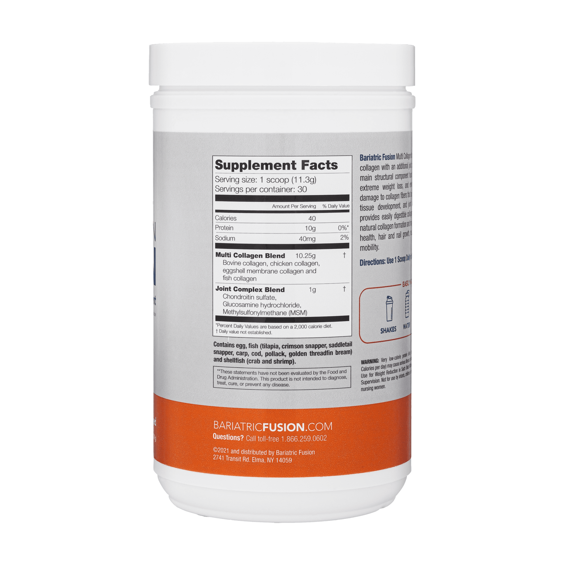 Multi Collagen Protein Powder - Unflavored - Bariatric Fusion