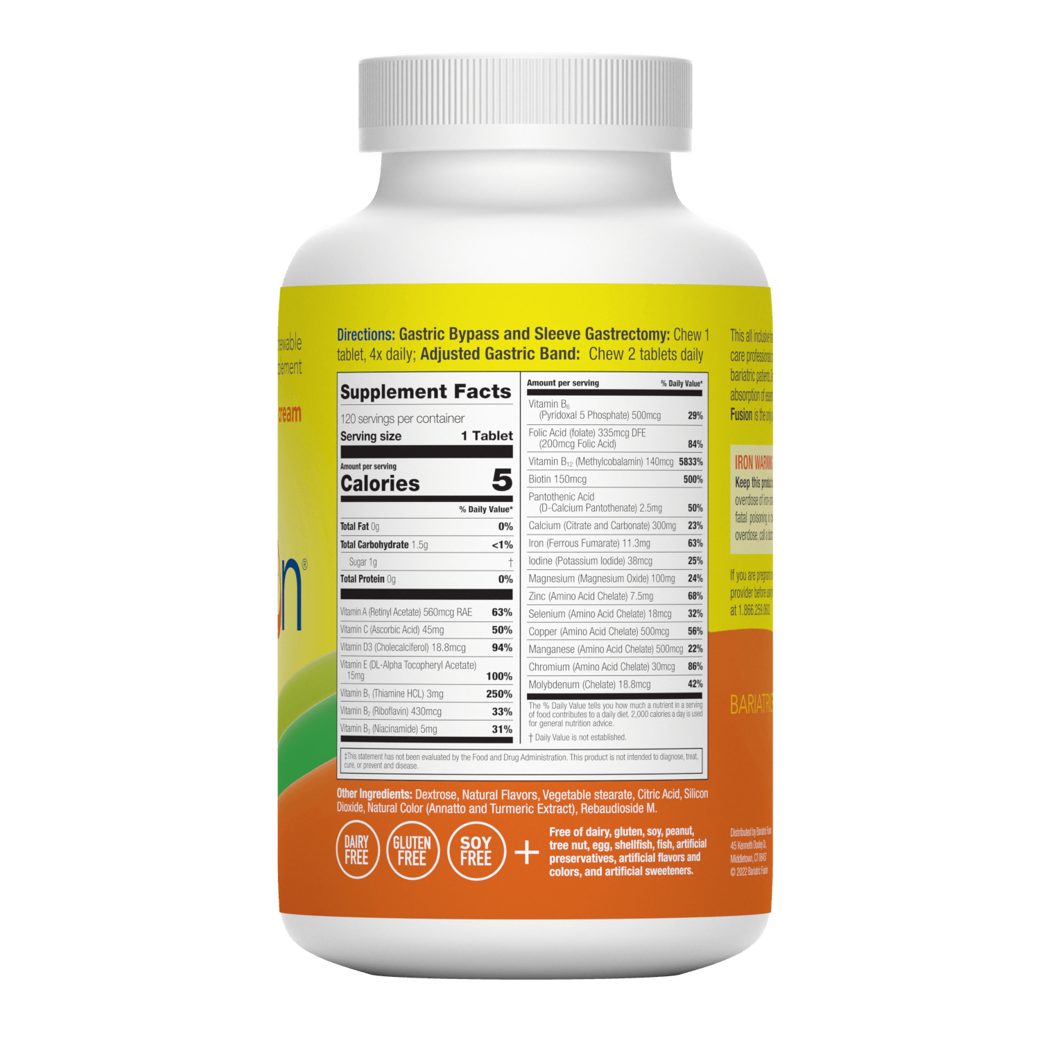 Orange Cream Complete Chewable Bariatric Multivitamin - Bariatric Fusion