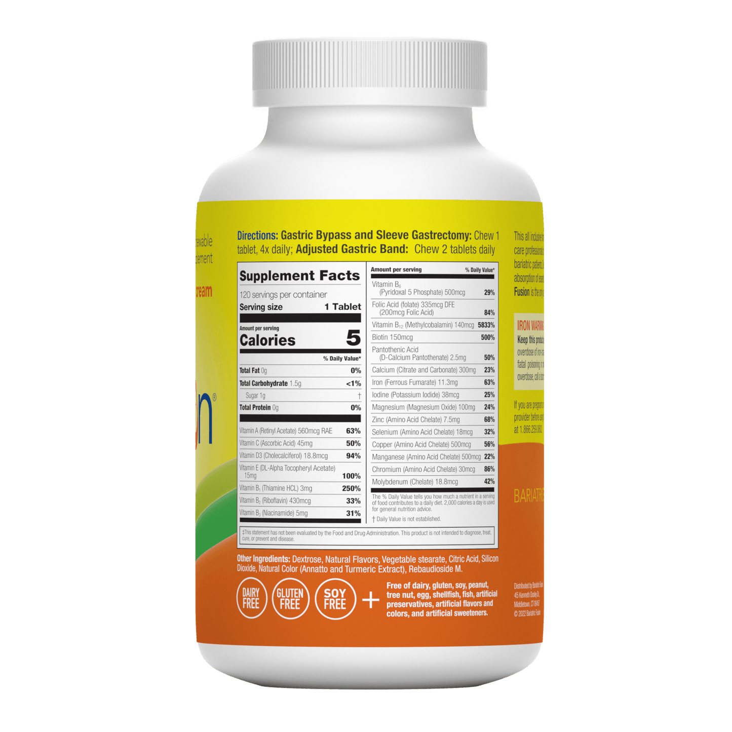 Orange Cream Complete Chewable Bariatric Multivitamin - Bariatric Fusion