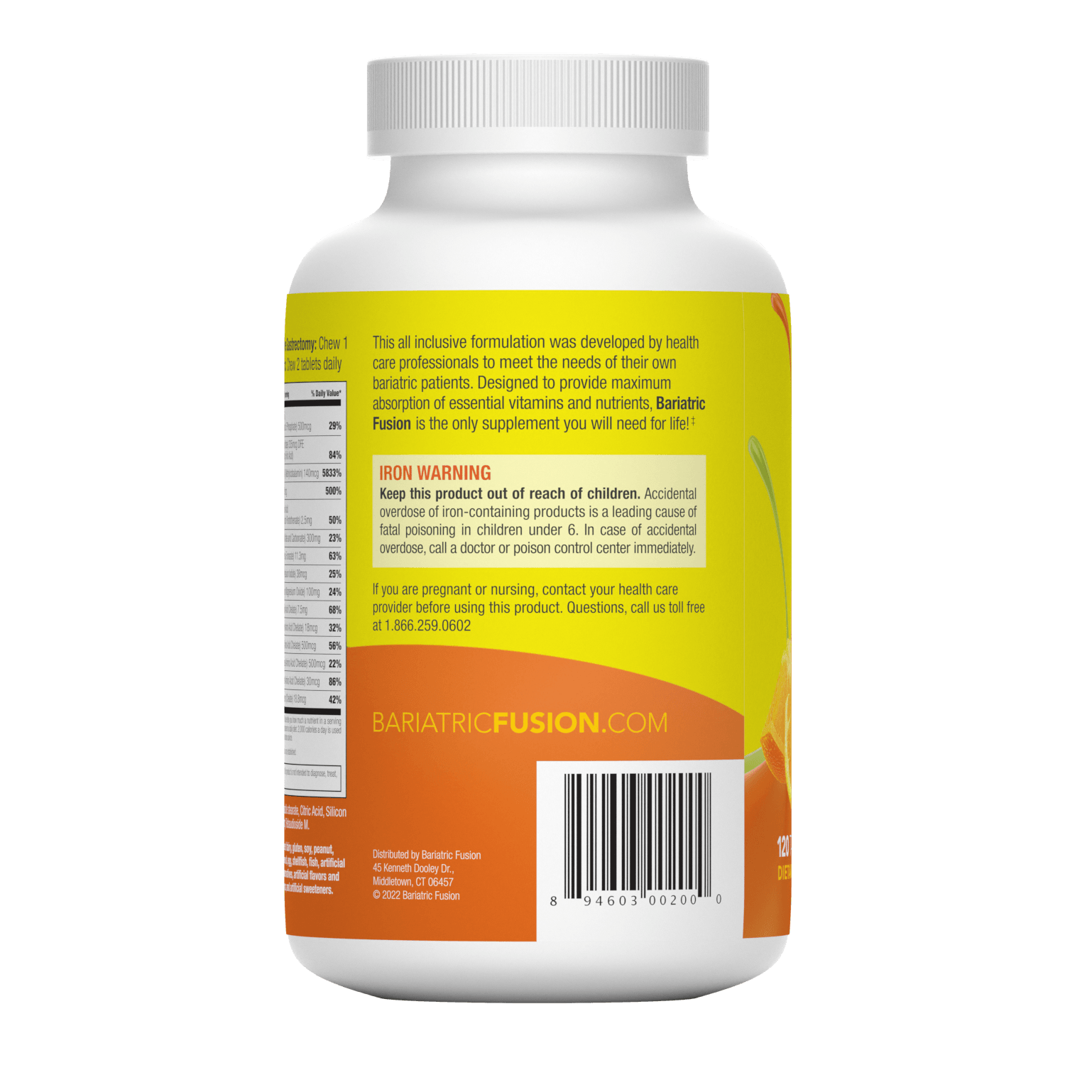 Orange Cream Complete Chewable Bariatric Multivitamin - Bariatric Fusion