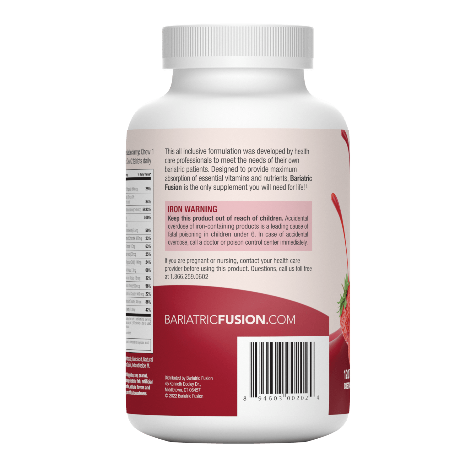 Strawberry Complete Chewable Bariatric Multivitamin - Bariatric Fusion