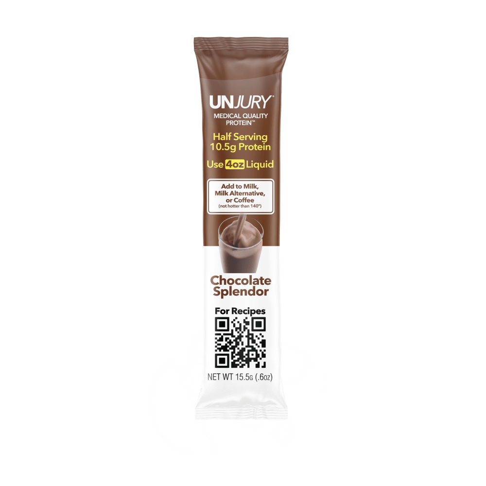 Unjury Chocolate Splendor Whey Protein Single Serve Stick Packet - Bariatric Fusion