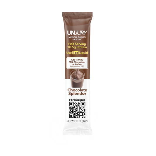 Unjury Chocolate Splendor Whey Protein Single Serve Stick Packet - Bariatric Fusion