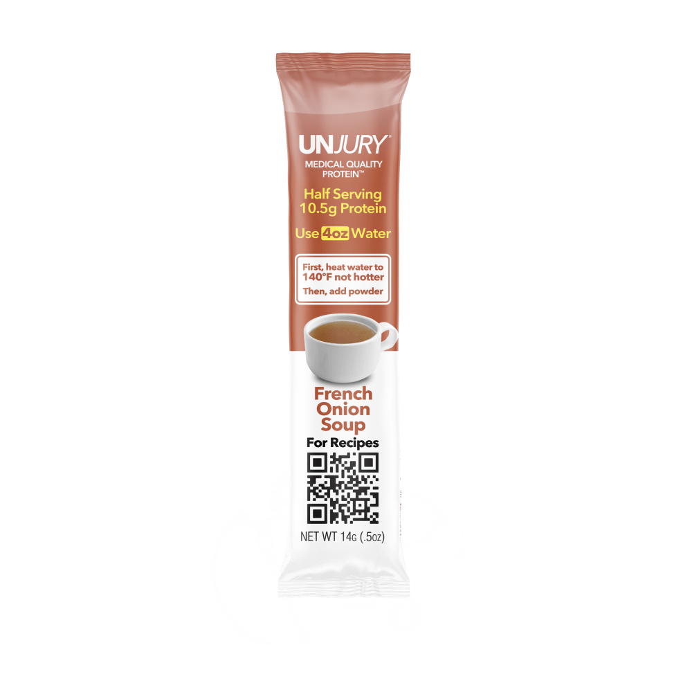 Unjury French Onion Soup Whey Protein Single Serve Stick Packet - Bariatric Fusion