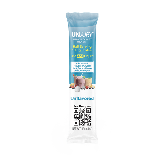 Unjury Unflavored Whey Protein Single Serve Stick Packet - Bariatric Fusion