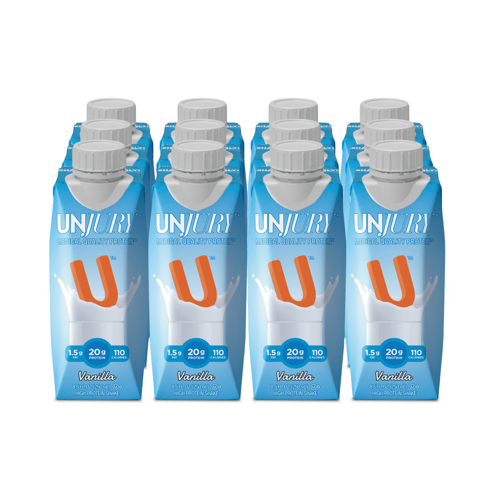 Unjury Vanilla High Protein Shake - Ready To Drink (12 Pack) - Bariatric Fusion