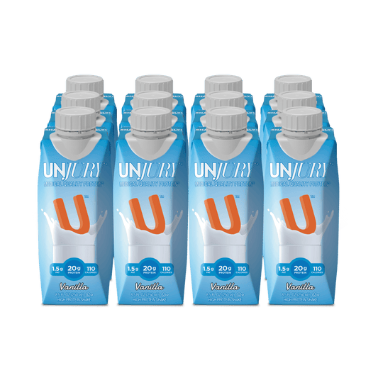 Unjury Vanilla High Protein Shake - Ready To Drink (12 Pack) - Bariatric Fusion