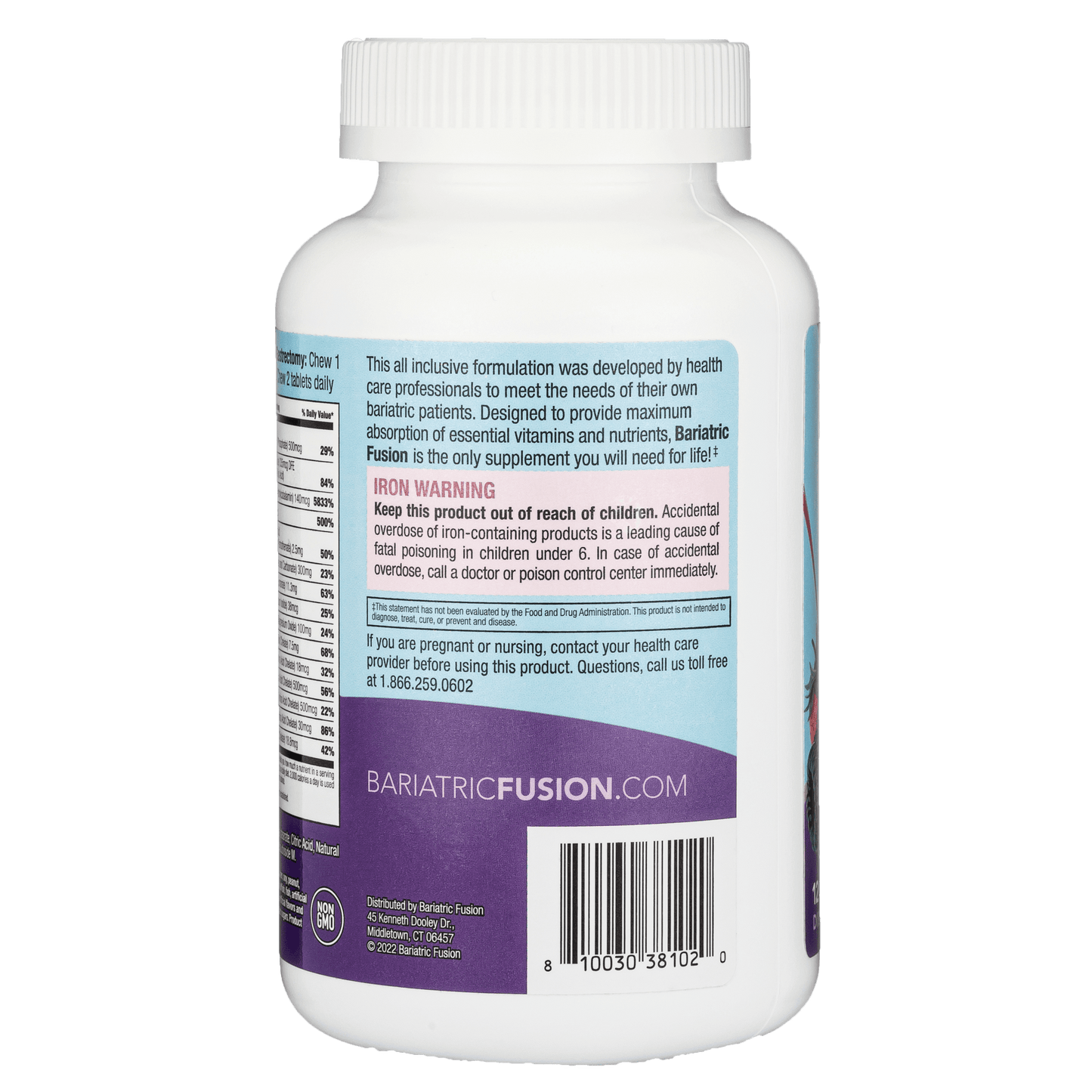 Very Berry Complete Chewable Multivitamin with Vitamin K - Bariatric Fusion
