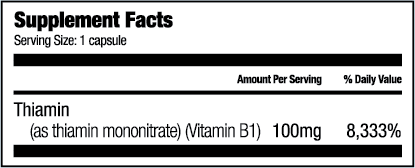 Vitamin B1 (Thiamine) 100 mg - Bariatric Fusion